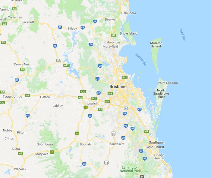 Map of Brisbane Solar Panels